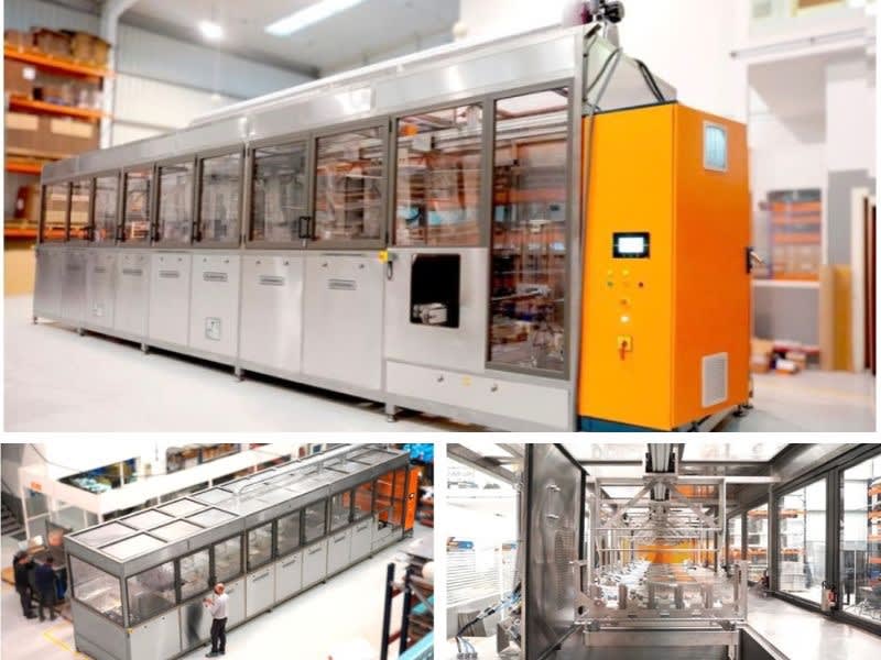 automatic multistage ultrasonic cleaning