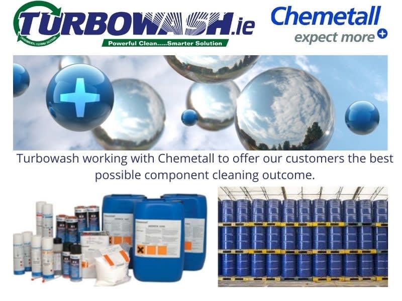 turbowash working with chemetall offers our customers the best possible component cleaning outcome